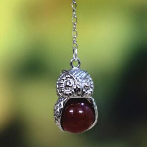 Owl Carnelian Pendulum / Necklace