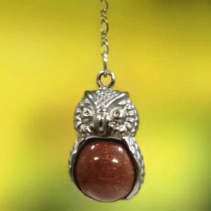 Owl GoldStone Pendulum / Necklace