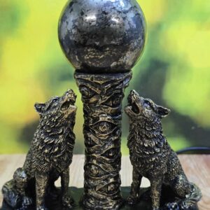Wolves howling at Black Pyrite Sphere