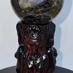 Tripple Goddess holding a Labradorite Sphere